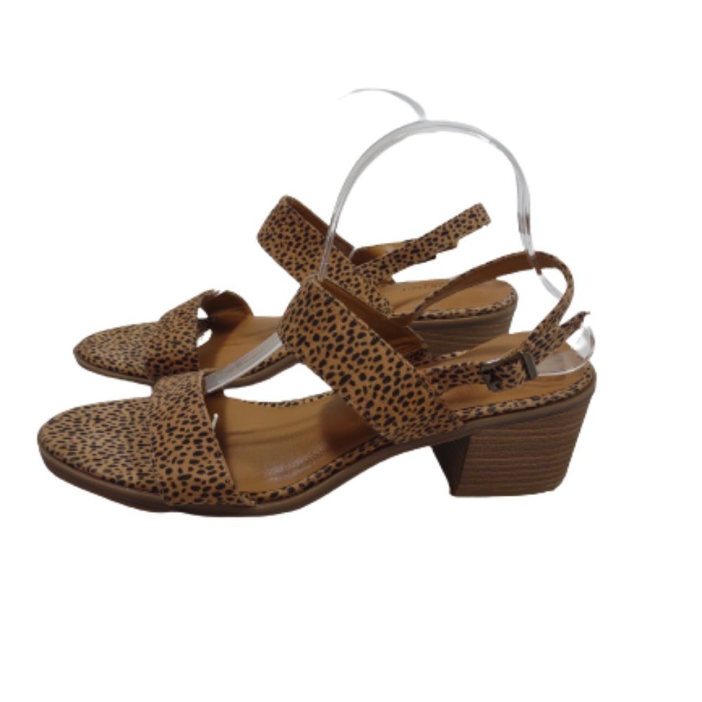 American Eagle Black and Tan Speckle Sandal Heels Women's Size 11 NEW!